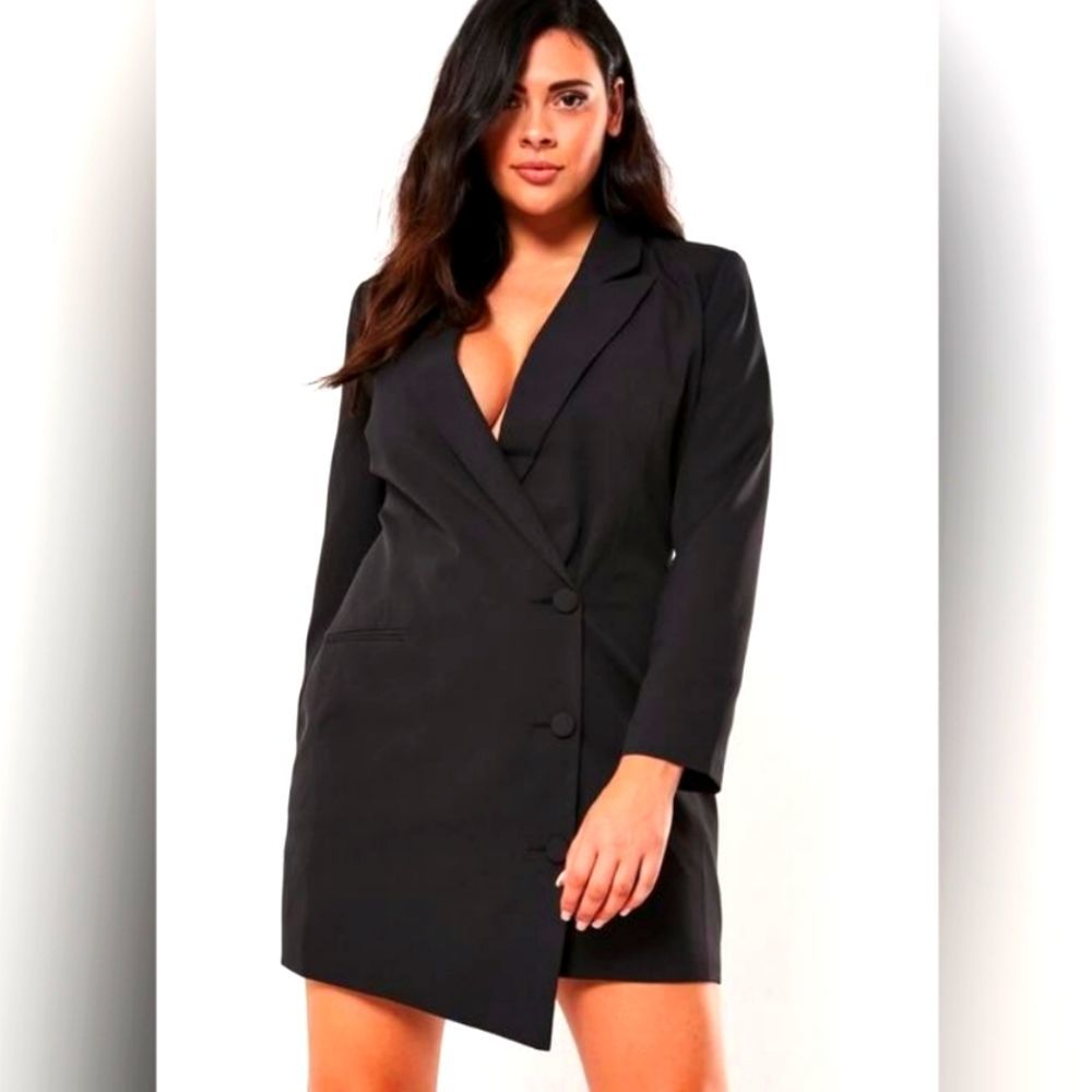NEW Missguided Black Blazer Dress